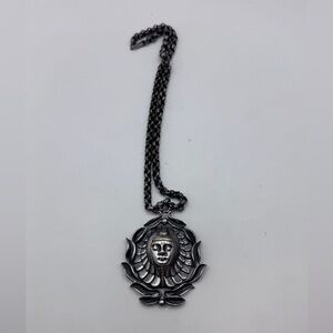 Vintage large Sterling Silver Goddess Necklace